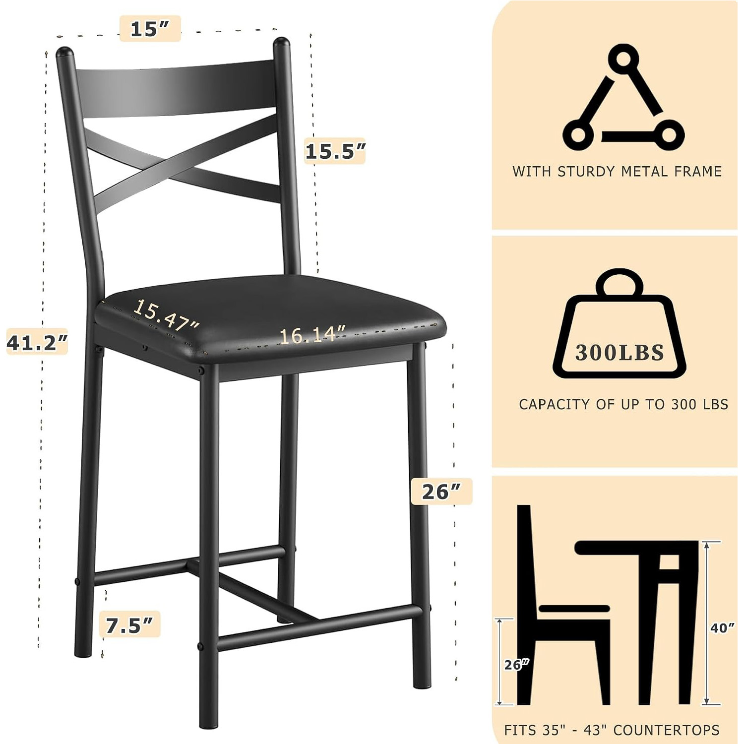 4Pcs 26 Inch Counter Height Ba - đánh giá và giá Home Bar Lounge